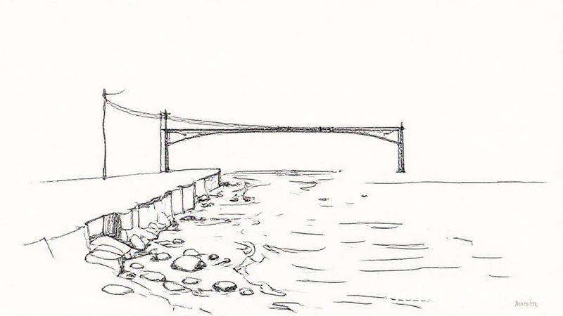 Structural Collapse Observed in Whitchurch Waterway Through Aerial Footage