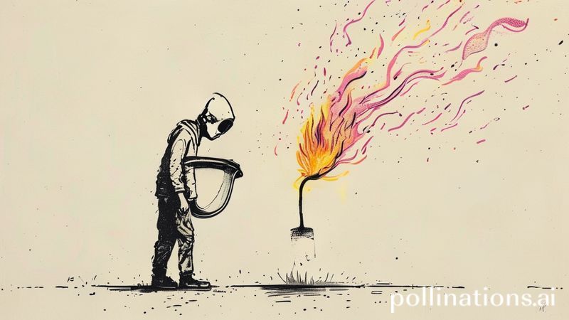 Footage Captures Guest Attempting Fire Suppression at Social Event